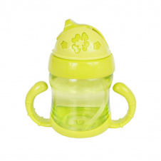 Дитячий поїльник з трубочкою Mega Zayka MGZ-0321 (Lime) 150 мл