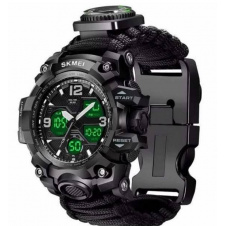 Армійський годинник Skmei 1155B Hamlet Paracord Чорний (1155-55)