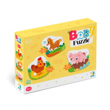 Дитячий Пазл 3 в 1 "День на фермі" DoDo 300394 9 ел
