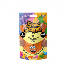 Набір креативної творчості "Stretch Sand" Danko Toys STS-04-01U пакет 600 гр Помаранчевий