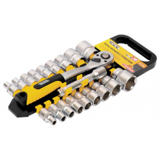 Набір торцевих насадок MASTERTOOL PROFI CrV 1/2" 8-32 мм подовжувач 125 мм тріскачка 72Т 20 шт 78-1220