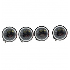 Світлодіодні LED фари OEM круглі ВАЗ 2103 2106 BMW E30 E34 5.75 дюймів 4 шт (LKT2106-5.75D)