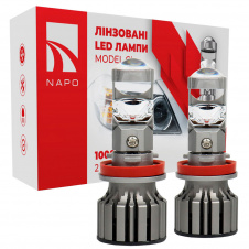 Комплект світлодіодних ламп Napo Model GL H11 6500K 10000LM 2 шт Білий (2565320359)