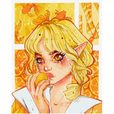 Картина за номерами Апельсинове захоплення nila_art_art Идейка KHO2548 40х50 см