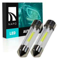 Комплект світлодіодних ламп Napo LED SJ-COB-A 39mm C5W C10W 2 шт Білий (2529668333)