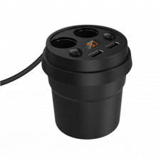 Розгалужувач прикурювача 12/24V (на 2 виходи + USB) KONNWEI