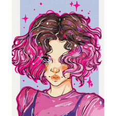 Картина за номерами BrushMe "Яскраві локони @nila_art_art" 40х50см BS53521