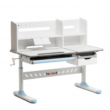 Парта-трансформер для підлітка Fundesk Fiore II 1200 x 650 x 540 -760 мм Blue