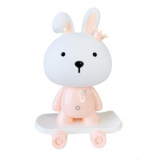 Нічник дитячий Зайчик на скейті Mega Zayka MGZ-1407 (Pink)