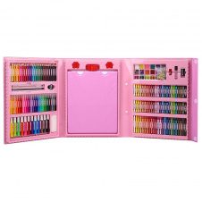 Набір для малювання SUNROZ Mega Art Set з мольбертом Рожевий (5516)
