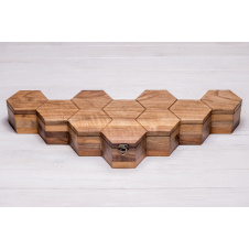 Сотова скринька-органайзер для 10 годинників ecoWalnut 7.3х59.7х23.5 см