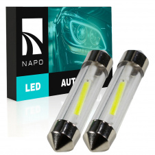 Комплект світлодіодних ламп Napo LED SJ-COB-A 41mm C5W C10W 2 шт Білий (2529804886)