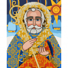 Картина за номерами з алмазною мозаїкою Святий Миколай 40*50 см Santi (954695)