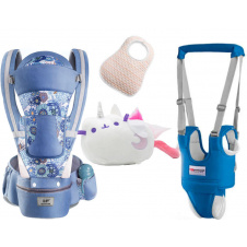 Хипсит Baby Carrier эрго-рюкзак кенгуру переноска 6 в 1 игрушка Пушин кот Луна (vol-1899) Синий