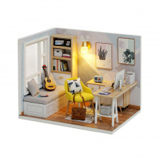 Ляльковий будинок конструктор DIY Cute Room QT-007 Sunshine Study Room 3D (5800-19406)
