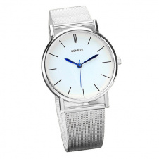 Наручний годинник жіночий Geneva Steel Silver Сріблястий (800)