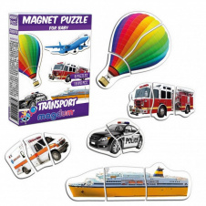 Набір магнітів Baby puzzle "Транспорт" Magdum ML4031-24 EN