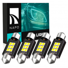 Комплект світлодіодних ламп Napo LED SJ-3030-6SMD 36mm C5W C10W 4 шт Білий (2476284224)