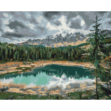 Картина за номерами BrushMe "Озеро Карецца © Roksolana Baran" 40х50см BS53779