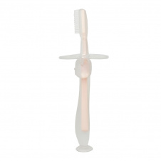 Силіконова зубна щітка Mumlove Mega Zayka MGZ-0707(Pink) з обмежувачем