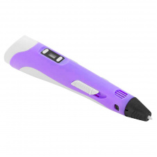 3D ручка c LCD дисплеем и комплектом эко пластика для рисования 3DPen Hot Draw 3 Violet