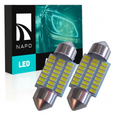 Комплект світлодіодних ламп Napo LED SJ-3014-18SMD 31mm C5W C10W 2 шт Білий (2529808033)