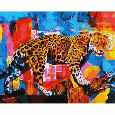 Картина по номерам Идейка Яркий леопард (KHO4338) 2 x 40 x 50 см