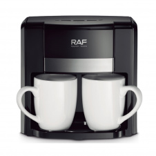 Кофеварка электрическая RAF R.115 на две чашки 650W Black (3_03734)