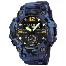 Часы наручные мужские Skmei 1965 Blue Camo small size 1965CMBU (12347-hbr)