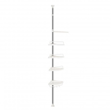 Стойка с полками для ванной комнаты RIAS Multi Corner Shelf угловая 2.6 м White (3_01685)