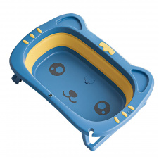 Детская складная ванночка Bestbaby BS-8766 Котик Голубой (12006-69446)