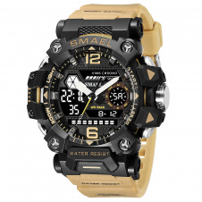 Часы наручные мужские Smael 8072 Khaki (15189-hbr)
