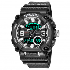 Часы наручные мужские Smael 8052 Black (15185-hbr)
