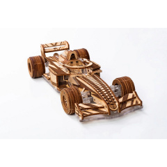 Механический 3D конструктор Veter Models Racer V3 Гоночный болид 223 деталей Коричневый Павлоград