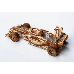Механический 3D конструктор Veter Models Racer V3 Гоночный болид 223 деталей Коричневый Павлоград