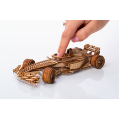 Механический 3D конструктор Veter Models Racer V3 Гоночный болид 223 деталей Коричневый Павлоград