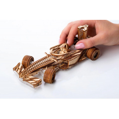 Механический 3D конструктор Veter Models Racer V3 Гоночный болид 223 деталей Коричневый Павлоград