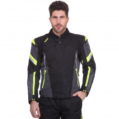 Мотокуртка с защитой SCOYCO JK142 3XL(52-54) Черный-салатовый Кременець