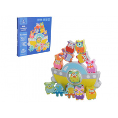 Деревянный балансир Корабль Bambi MD 1661 с фигурками животных Орехов