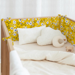 Бортики на ліжечко COSAS YELLOW FLOWERS Ранфорс 30х180 см Жовтий Бровари