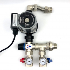 Змішувальний вузол Kvant Labaratory FLOMIX (Т) 25.40 KR 1" для теплої підлоги з насосом Боярка