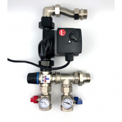 Змішувальний вузол Kvant Labaratory FLOMIX (Т) 25.40 KR 1" для теплої підлоги з насосом Боярка