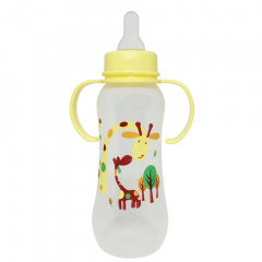 Пляшечка пластикова з ручками Mega Zayka MGZ-0207(Yellow) 250 мл Дубно