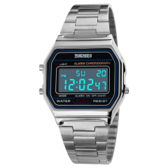 Наручний годинник чоловічий Skmei Popular Silver 1123S Сріблястий (1550) Кривой Рог