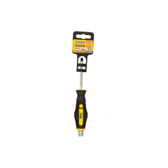 Викрутка ударна шліцева магнітна MASTERTOOL GM EXTERNAL HEX SL5х75 мм ручка з покриттям TPR (49-6575) Бровары