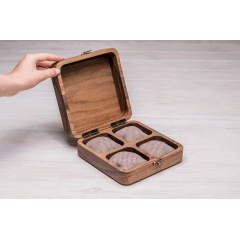 Дизайнерська коробочка для наручних годинників ecoWalnut 7х18х18 см Миколаїв