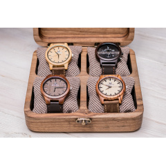 Дизайнерська коробочка для наручних годинників ecoWalnut 7х18х18 см Миколаїв