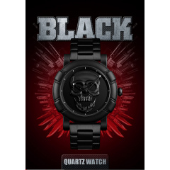 Годинник Skmei Skull 9178 Black Хуст