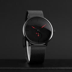 Чоловічий наручний годинник Skmei 9185 design Black Золотоноша