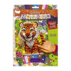 Креативна творчість "Glitter Mosaic Tiger" Danko Toys БМ-03-03 блискуча мозаїка Братське